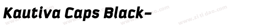 Kautiva Caps Black字体转换